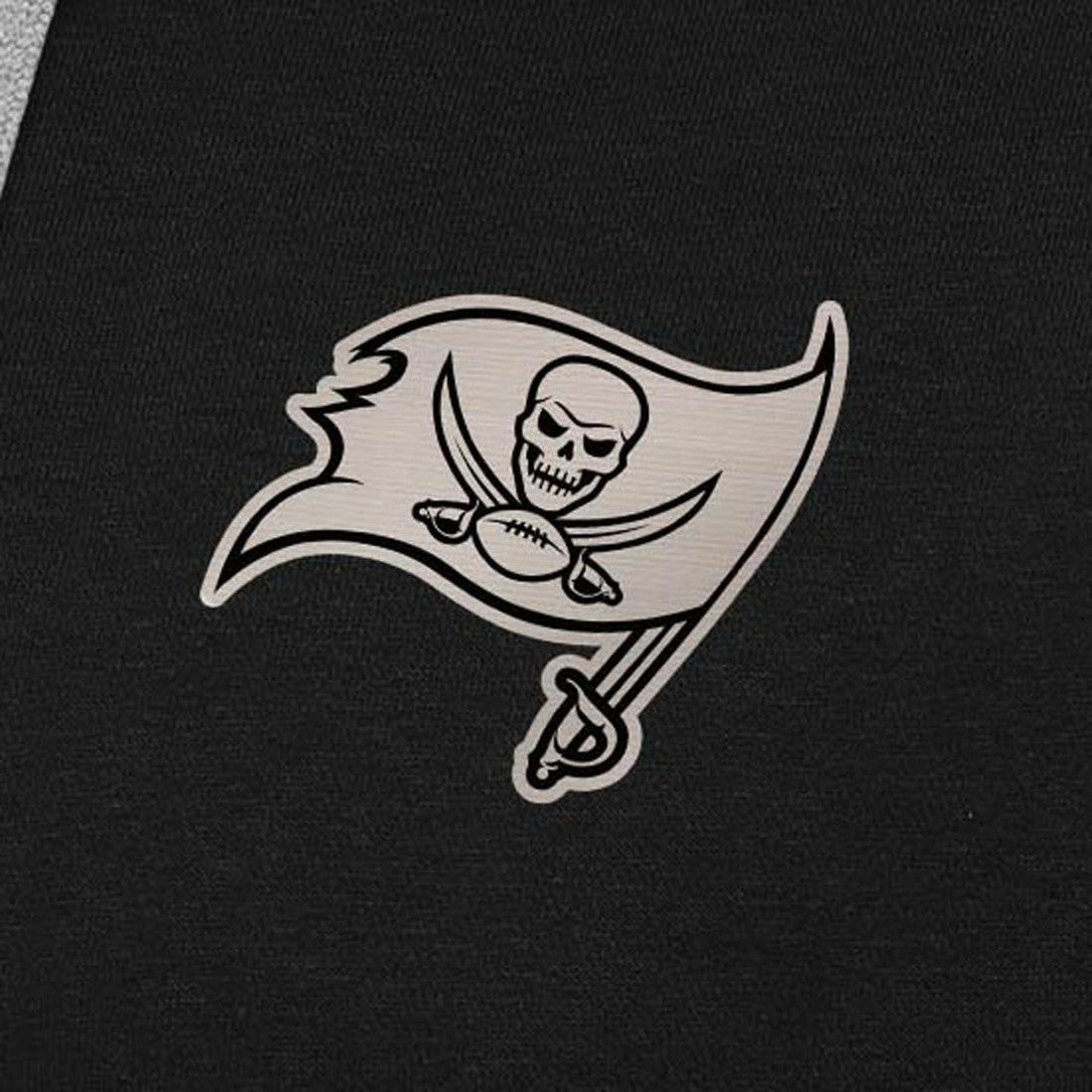Tampa Bay Buccaneers Antigua Brushed Carbon Victory Pullover Hoodie - Black Hoodies
