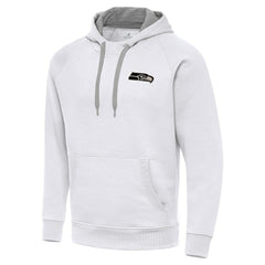 Seattle Seahawks Antigua Brushed Carbon Victory Pullover Hoodie - White Hoodies