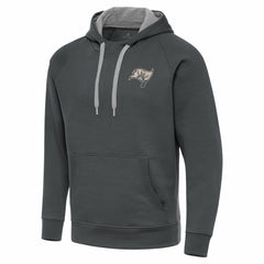 Tampa Bay Buccaneers Antigua Brushed Carbon Victory Pullover Hoodie - Charcoal Hoodies