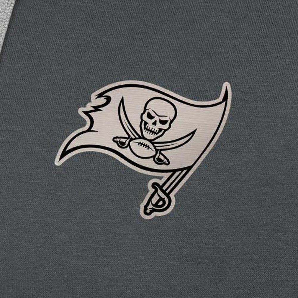 Tampa Bay Buccaneers Antigua Brushed Carbon Victory Pullover Hoodie - Charcoal Hoodies