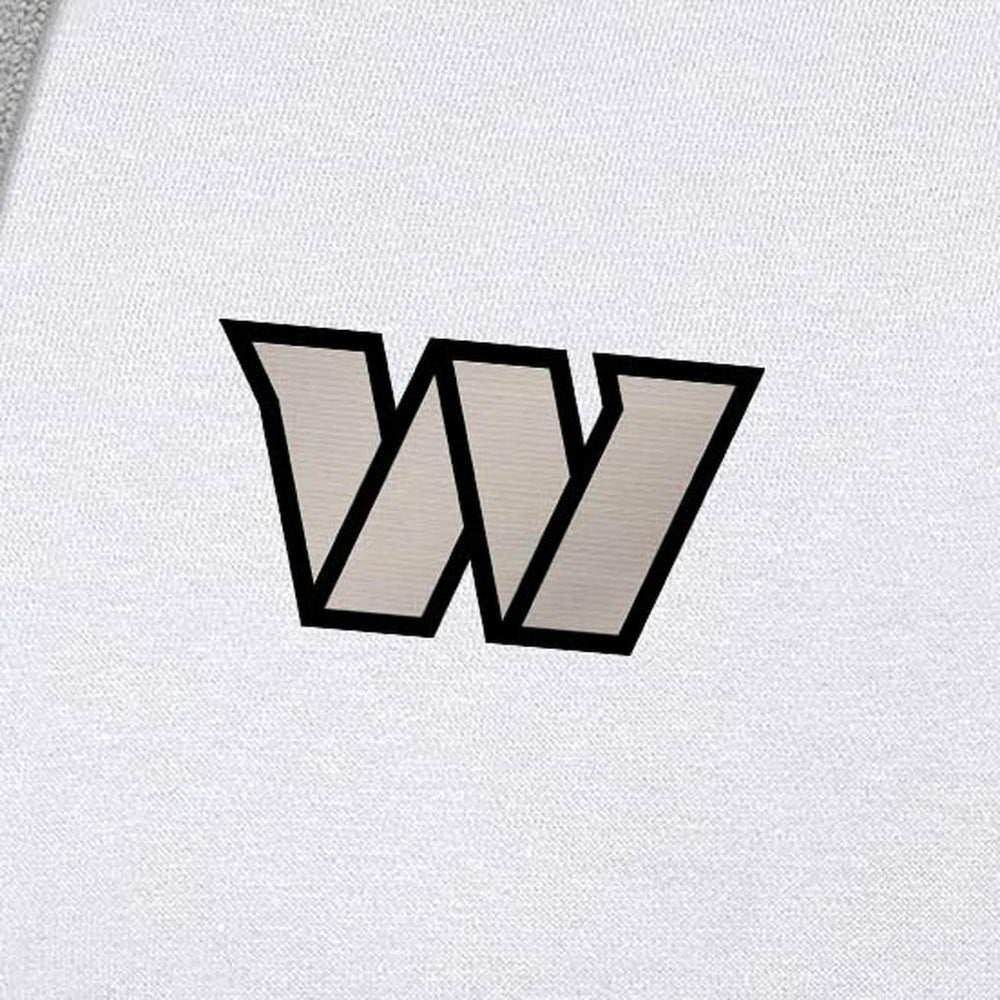 Washington Commanders Antigua Brushed Carbon Victory Pullover Hoodie - White Hoodies