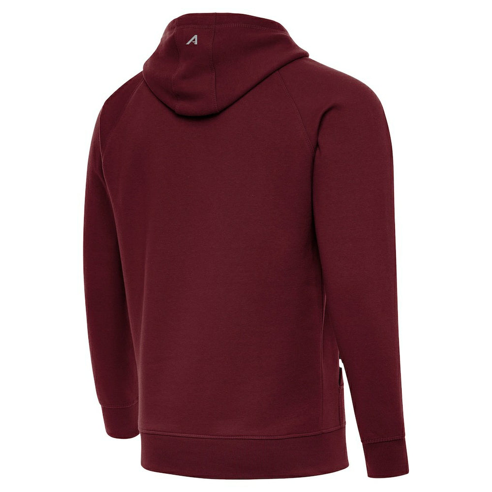 Washington Commanders Antigua Brushed Carbon Victory Pullover Hoodie - Burgundy Hoodies