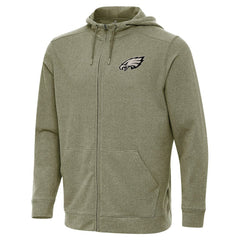 Philadelphia Eagles Antigua Effortless Full-Zip Hoodie Jacket - Olive Hoodies