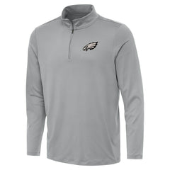 Philadelphia Eagles Antigua Reprocess Quarter-Zip Top - Gray Tops