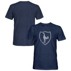 Tottenham Hotspur 1863FC Retro Monochrome Badge Vintage Tri-Blend T-Shirt Navy