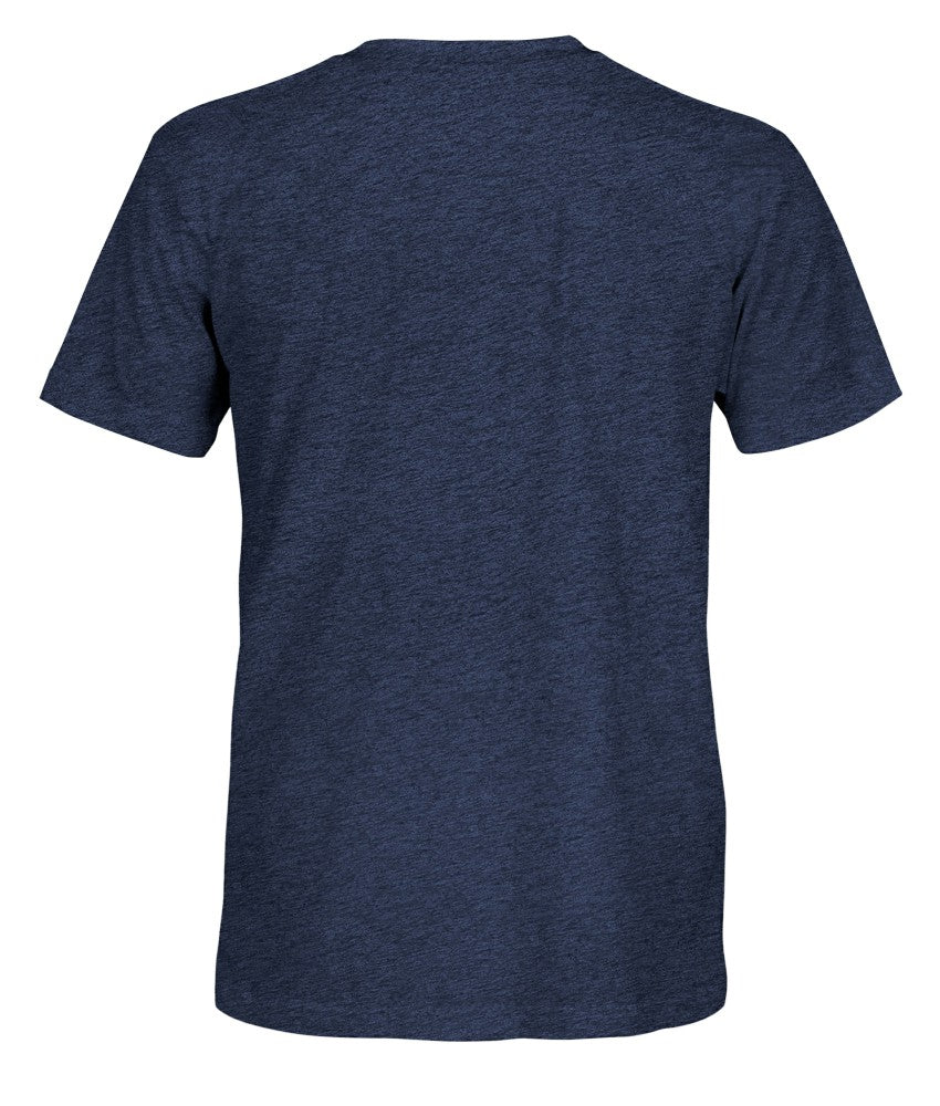 Tottenham Hotspur 1863FC Retro Monochrome Badge Vintage Tri-Blend T-Shirt Navy