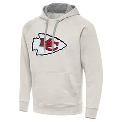 Kansas City Chiefs Antigua Victory Raglan Pullover Hoodie - Cream Hoodies
