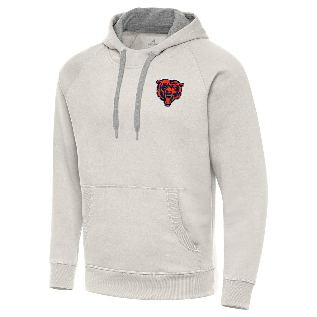 Chicago Bears Antigua Victory Raglan Pullover Hoodie - Cream Hoodies