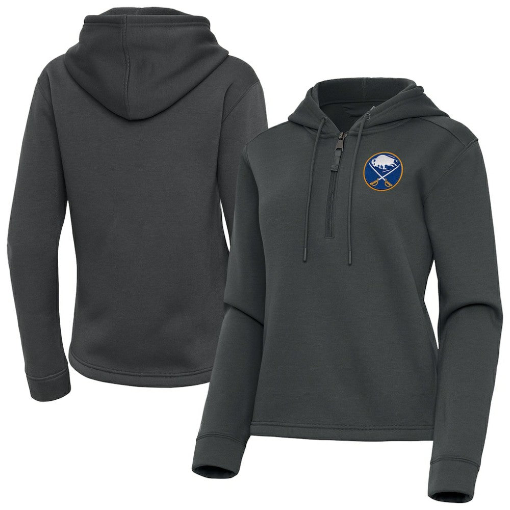 Buffalo Sabres Antigua Women's Contemporary Quarter-Zip Hoodie - Pewter | US 202370515