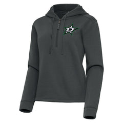 Dallas Stars Antigua Women's Contemporary Quarter-Zip Hoodie - Pewter | US 202370533