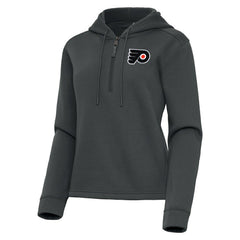 Philadelphia Flyers Antigua Women's Contemporary Quarter-Zip Hoodie - Pewter | US 202370589