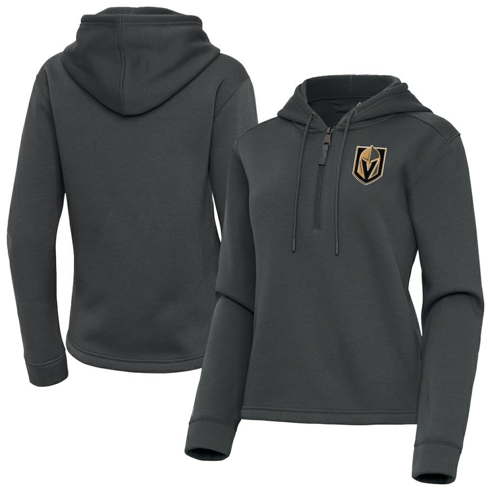 Vegas Golden Knights Antigua Women's Contemporary Quarter-Zip Hoodie - Gray | US 202370605