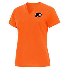 Philadelphia Flyers Antigua Traveler Rib V-Neck T-Shirt - Orange | US 202370843