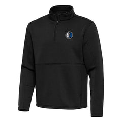 Dallas Mavericks Antigua Twist Quarter-Zip Pullover Top - Black