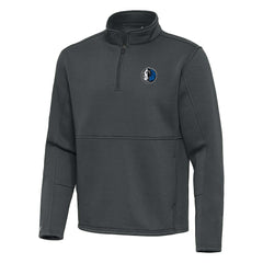 Dallas Mavericks Antigua Twist Quarter-Zip Pullover Top - Pewter