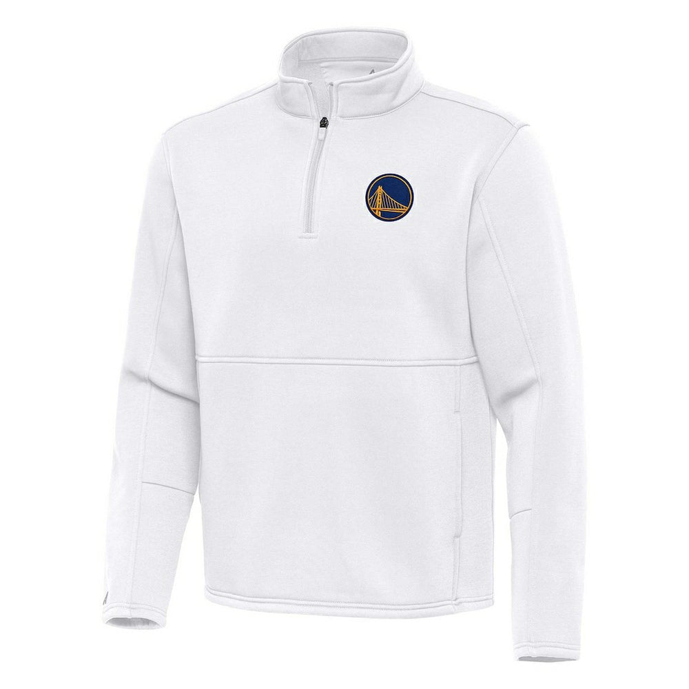 Golden State Warriors Antigua Twist Quarter-Zip Pullover Top - White