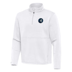 Minnesota Timberwolves Antigua Twist Quarter-Zip Pullover Top - White