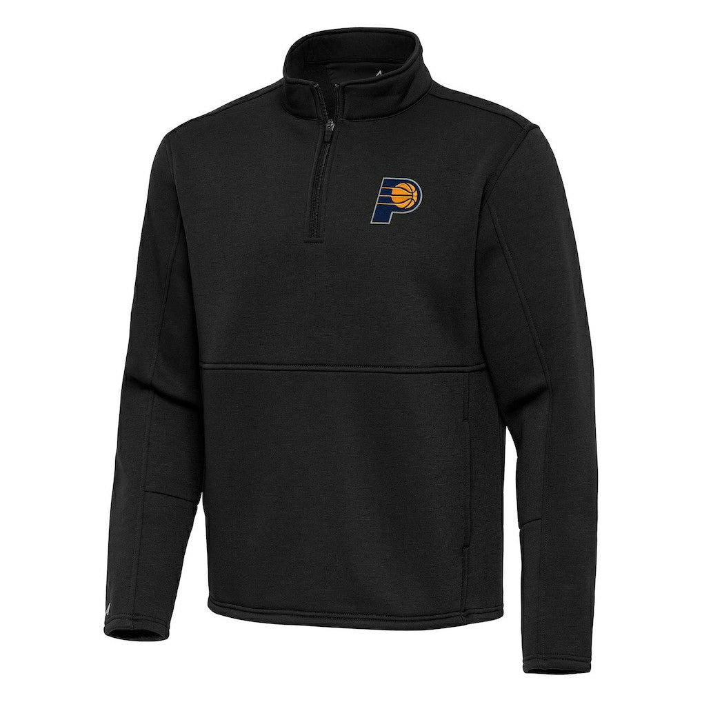 Indiana Pacers Antigua Twist Quarter-Zip Pullover Top - Black