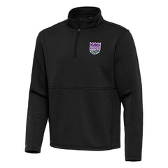Sacramento Kings Antigua Twist Quarter-Zip Pullover Top - Black