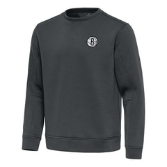 Brooklyn Nets Antigua Relevant Pullover Sweatshirt Pewter