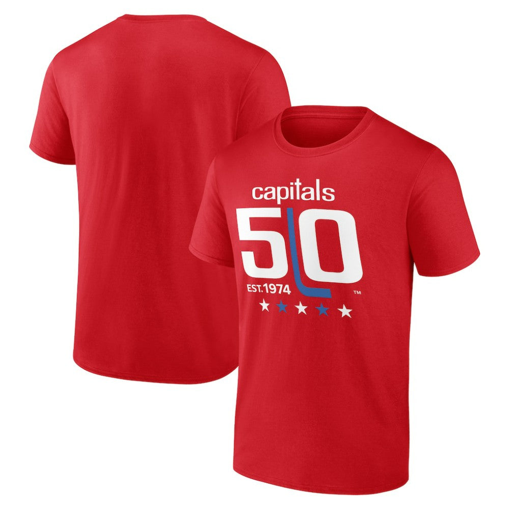 Washington Capitals 50th Anniversary T-Shirt - Red | US 202371753