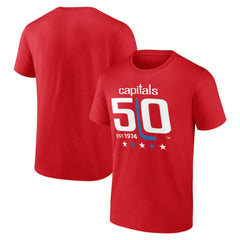 Washington Capitals 50th Anniversary T-Shirt - Red | US 202371753