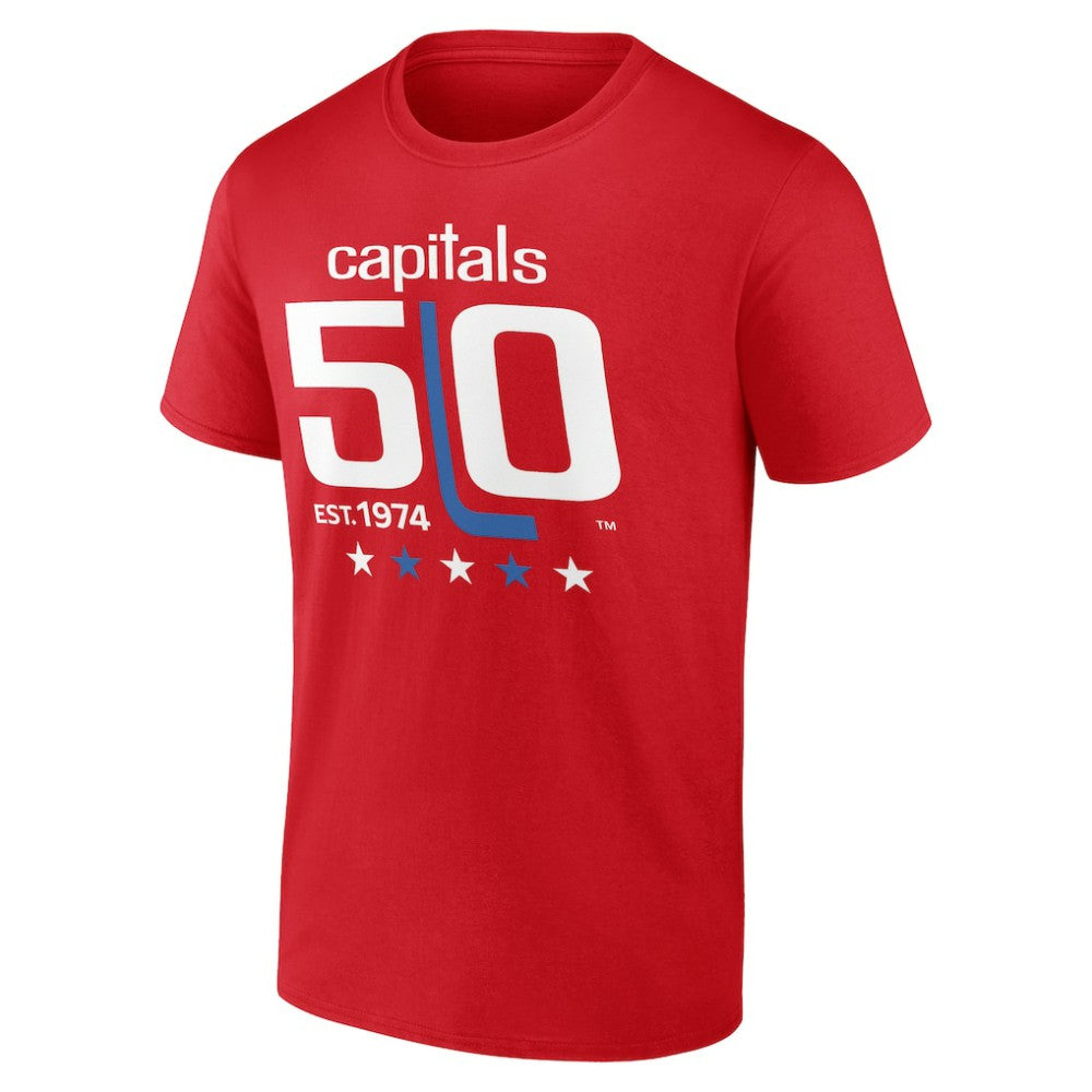 Washington Capitals 50th Anniversary T-Shirt - Red | US 202371753