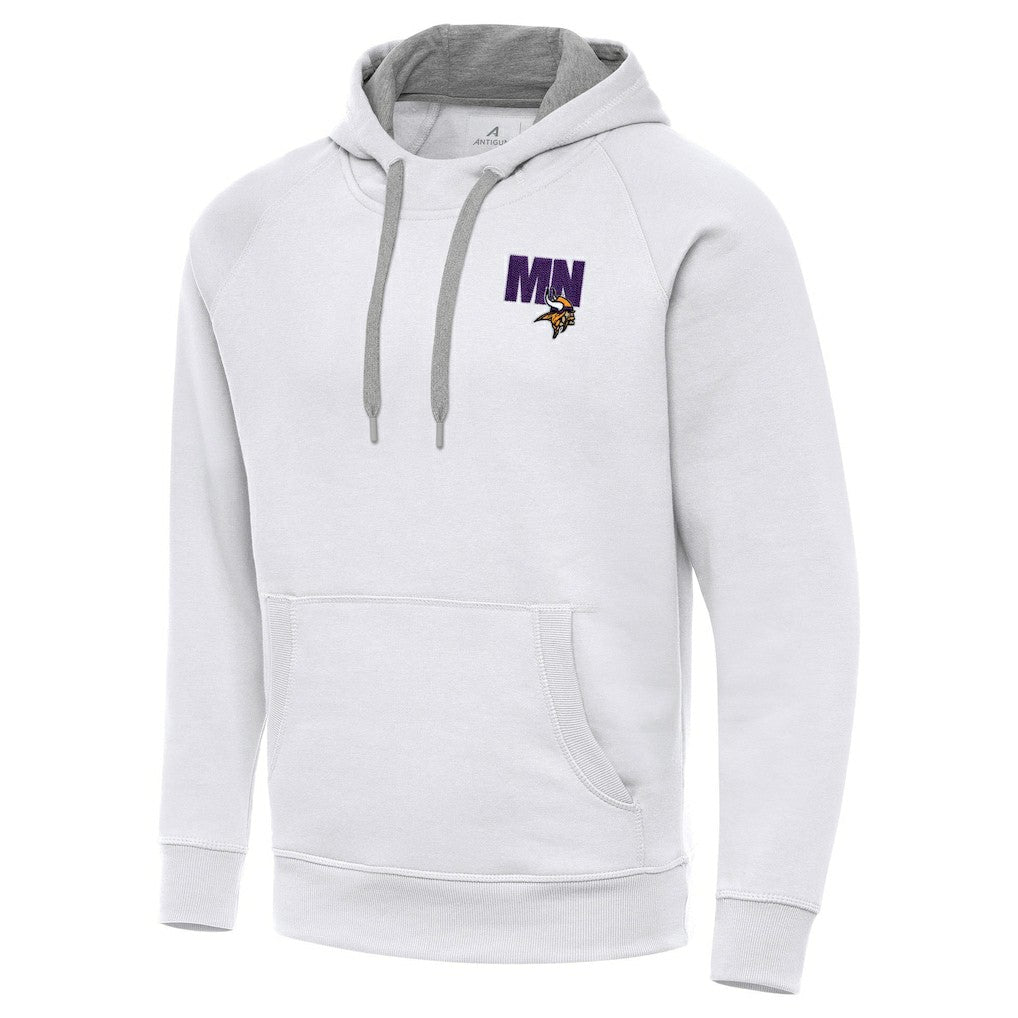 Men's Minnesota Vikings Antigua Victory Pullover Hoodie - White Hoodies