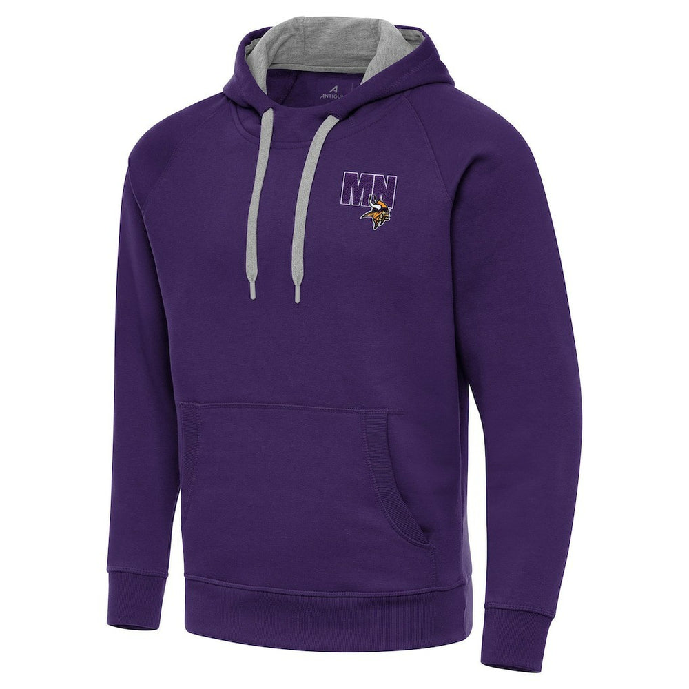 Men's Minnesota Vikings Antigua Victory Pullover Hoodie - Purple Hoodies