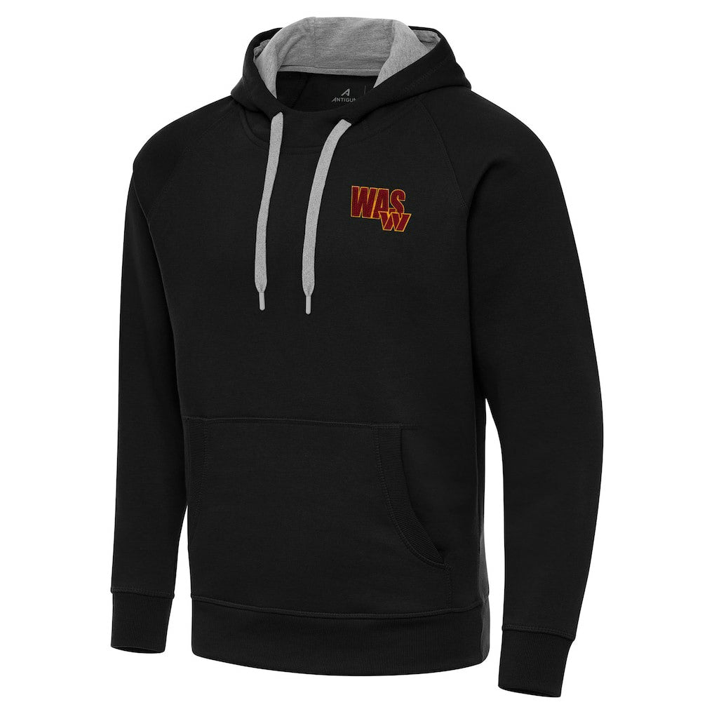 Men's Washington Commanders Antigua Victory Pullover Hoodie - Black Hoodies