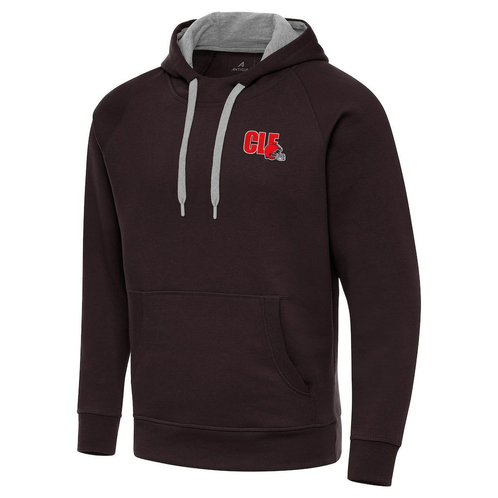 Men's Cleveland Browns Antigua Victory Pullover Hoodie - Brown Hoodies
