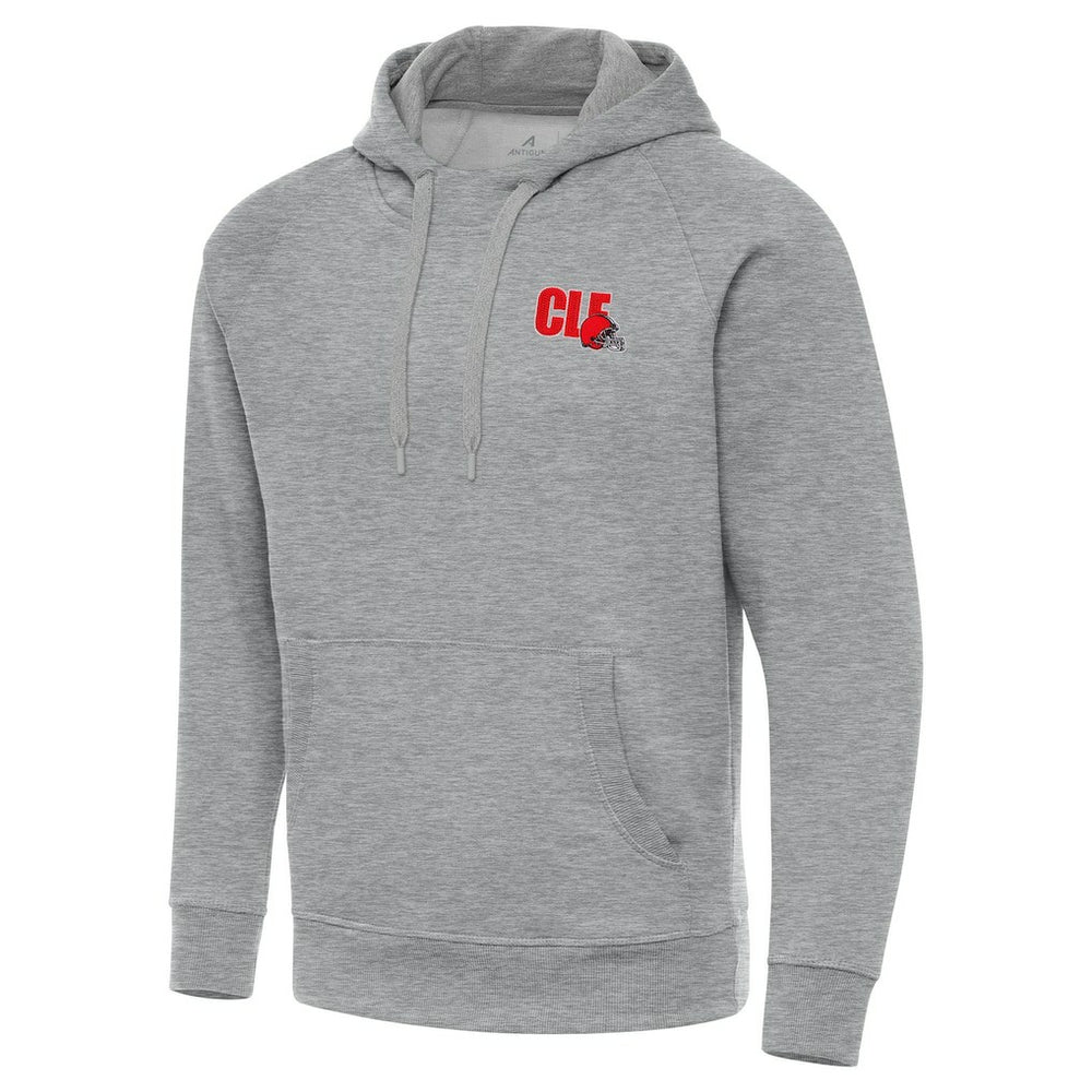 Men's Cleveland Browns Antigua Victory Pullover Hoodie - Heather Gray Hoodies
