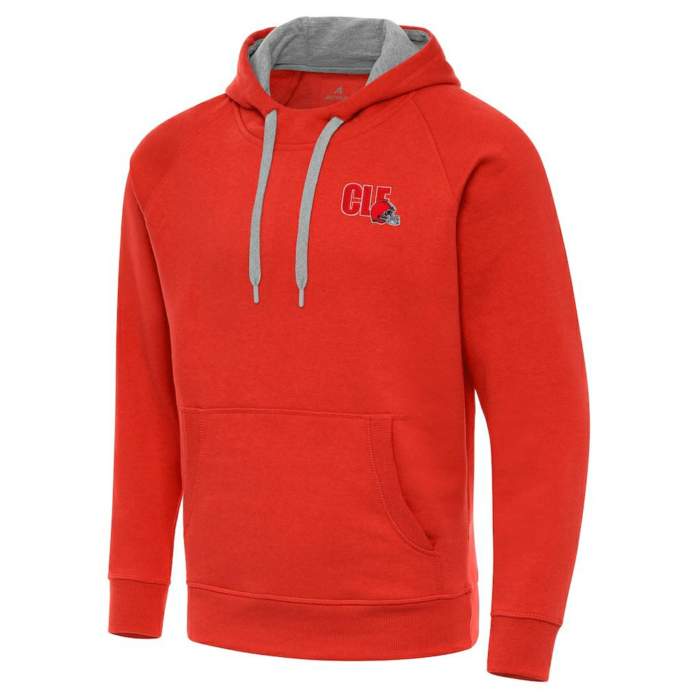 Men's Cleveland Browns Antigua Victory Pullover Hoodie - Orange Hoodies