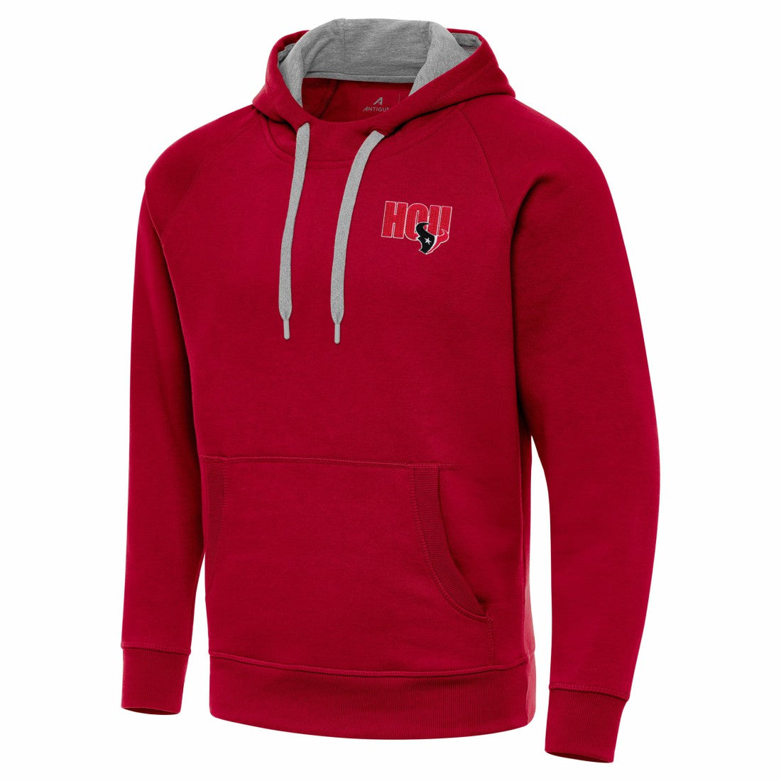 Men's Houston Texans Antigua Victory Pullover Hoodie - Red Hoodies