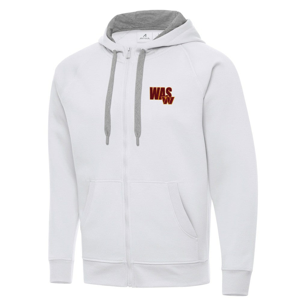 Men's Washington Commanders Antigua Victory Full-Zip Hoodie - White Hoodies