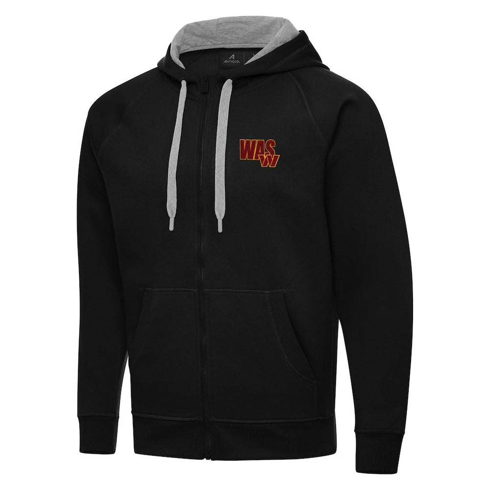 Men's Washington Commanders Antigua Victory Full-Zip Hoodie - Black Hoodies