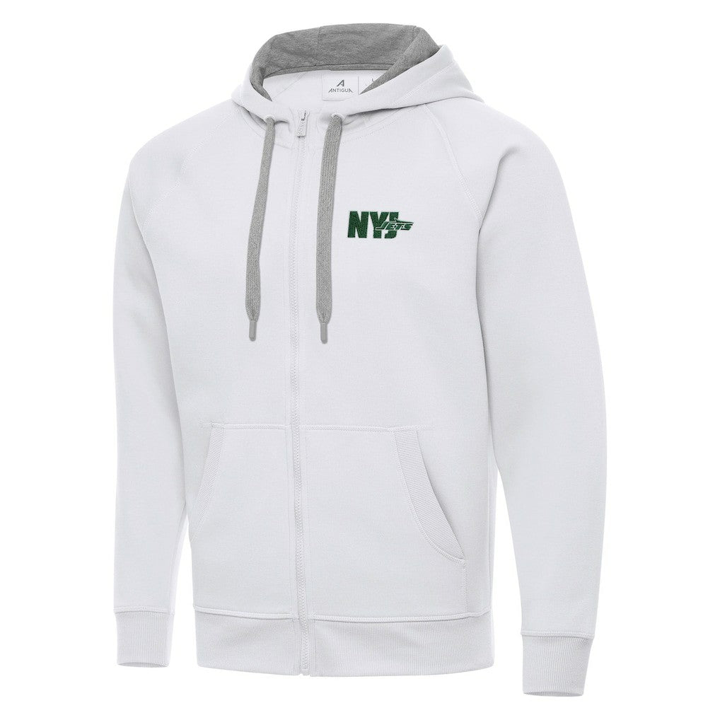 Men's New York Jets Antigua Victory Full-Zip Hoodie - White Hoodies