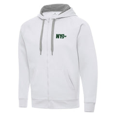 Men's New York Jets Antigua Victory Full-Zip Hoodie - White Hoodies