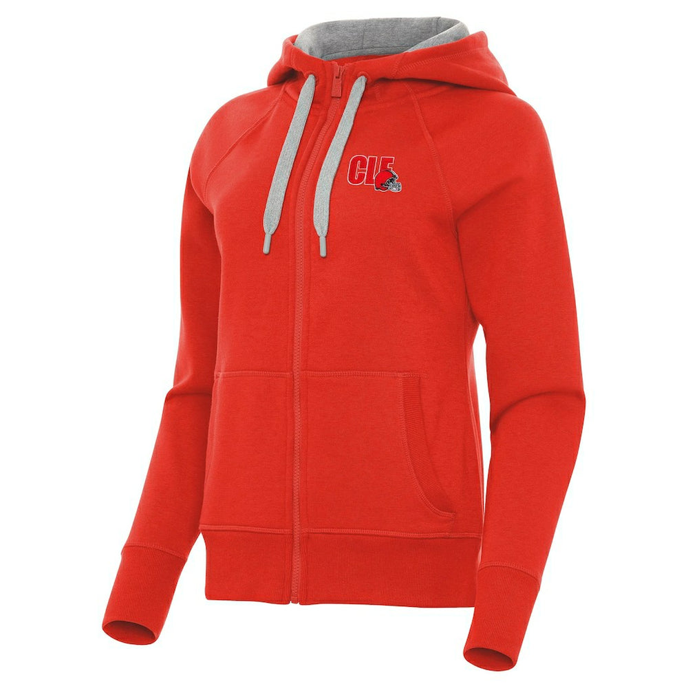 Cleveland Browns Antigua Women's Victory Full-Zip Hoodie - Orange Hoodies