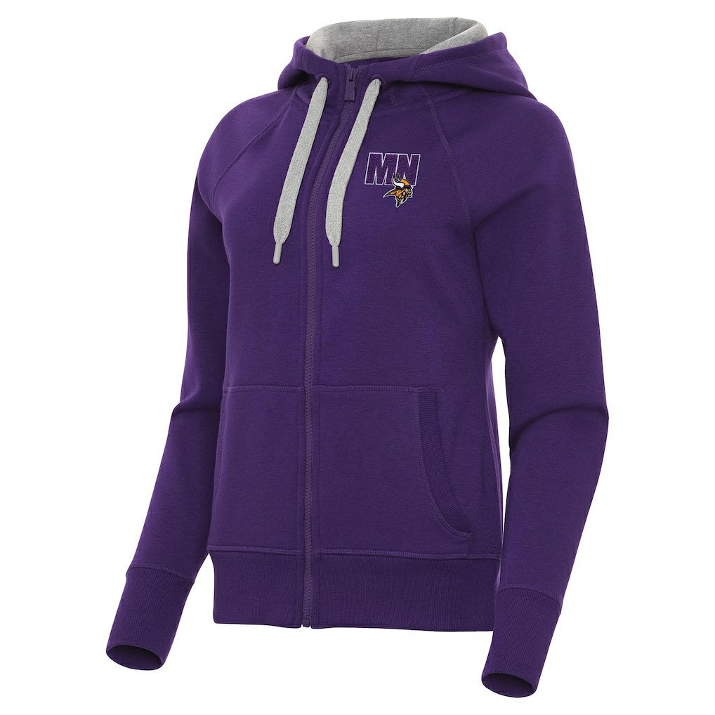 Minnesota Vikings Antigua Women's Victory Full-Zip Hoodie - Purple Hoodies