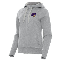 Minnesota Vikings Antigua Women's Victory Full-Zip Hoodie - Heather Gray Hoodies
