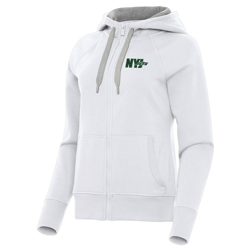 New York Jets Antigua Women's Victory Full-Zip Hoodie - White Hoodies