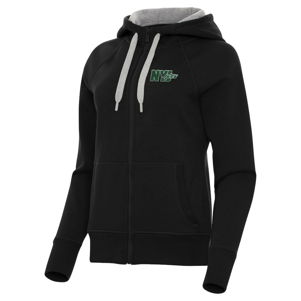 New York Jets Antigua Women's Victory Full-Zip Hoodie - Black Hoodies