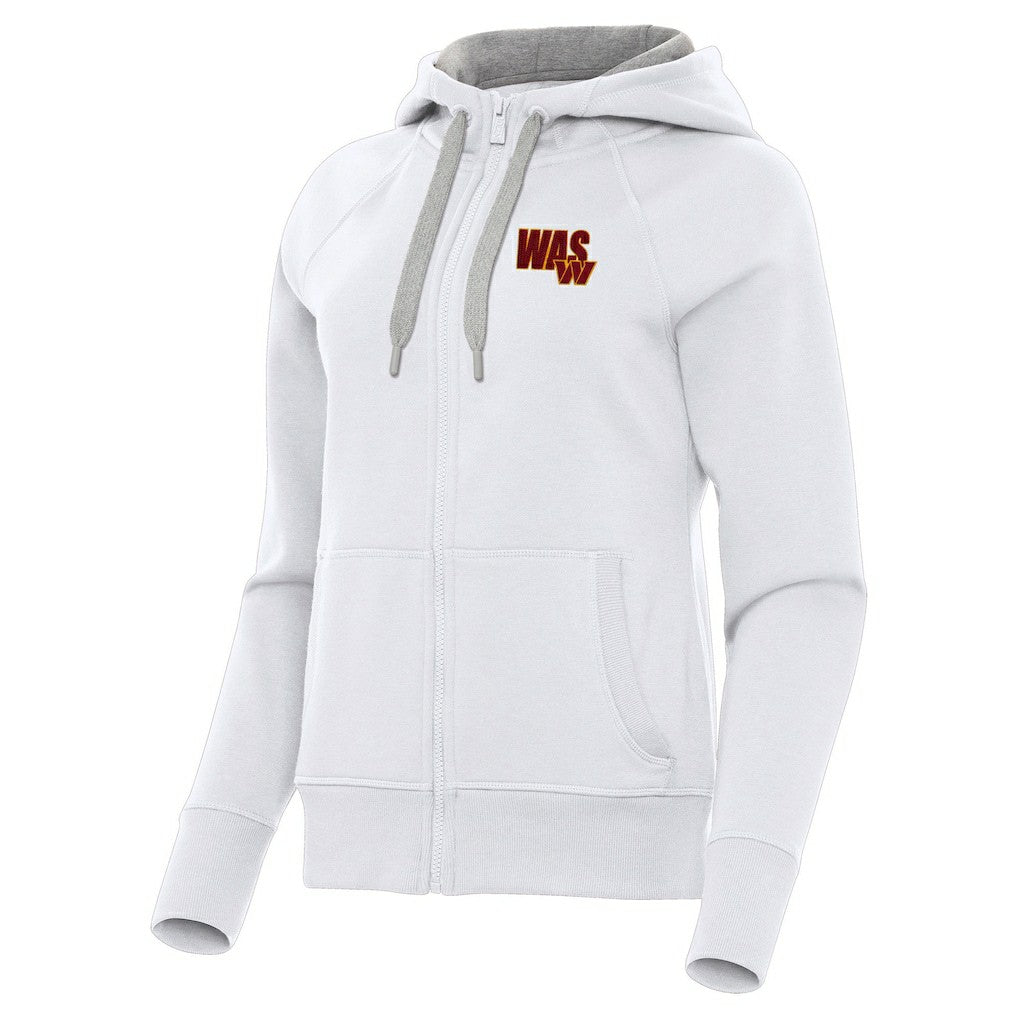Washington Commanders Antigua Women's Victory Full-Zip Hoodie - White Hoodies