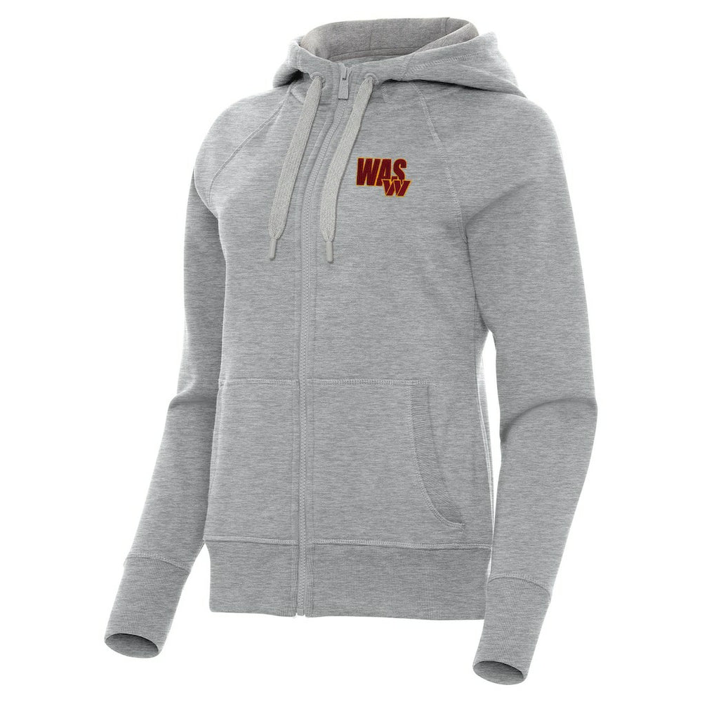 Washington Commanders Antigua Women's Victory Full-Zip Hoodie - Heather Gray Hoodies