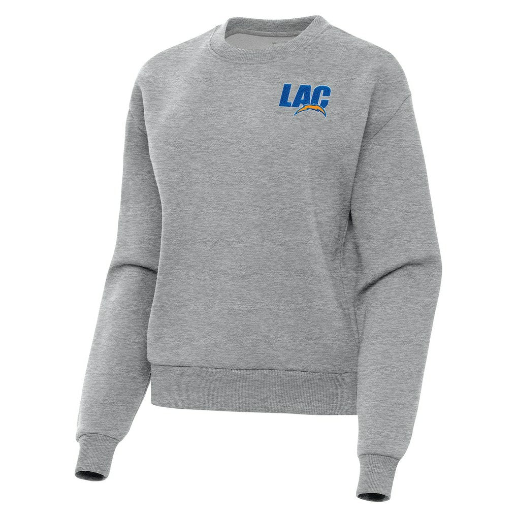 Los Angeles Chargers Antigua Women's Victory Pullover Sweatshirt - Heather Gray Pullover
