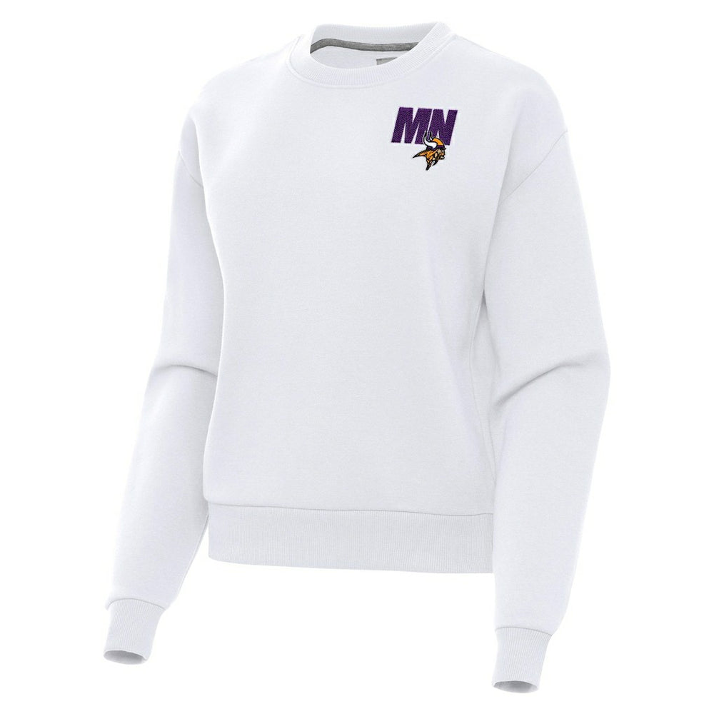 Minnesota Vikings Antigua Women's Victory Pullover Sweatshirt - White Pullover