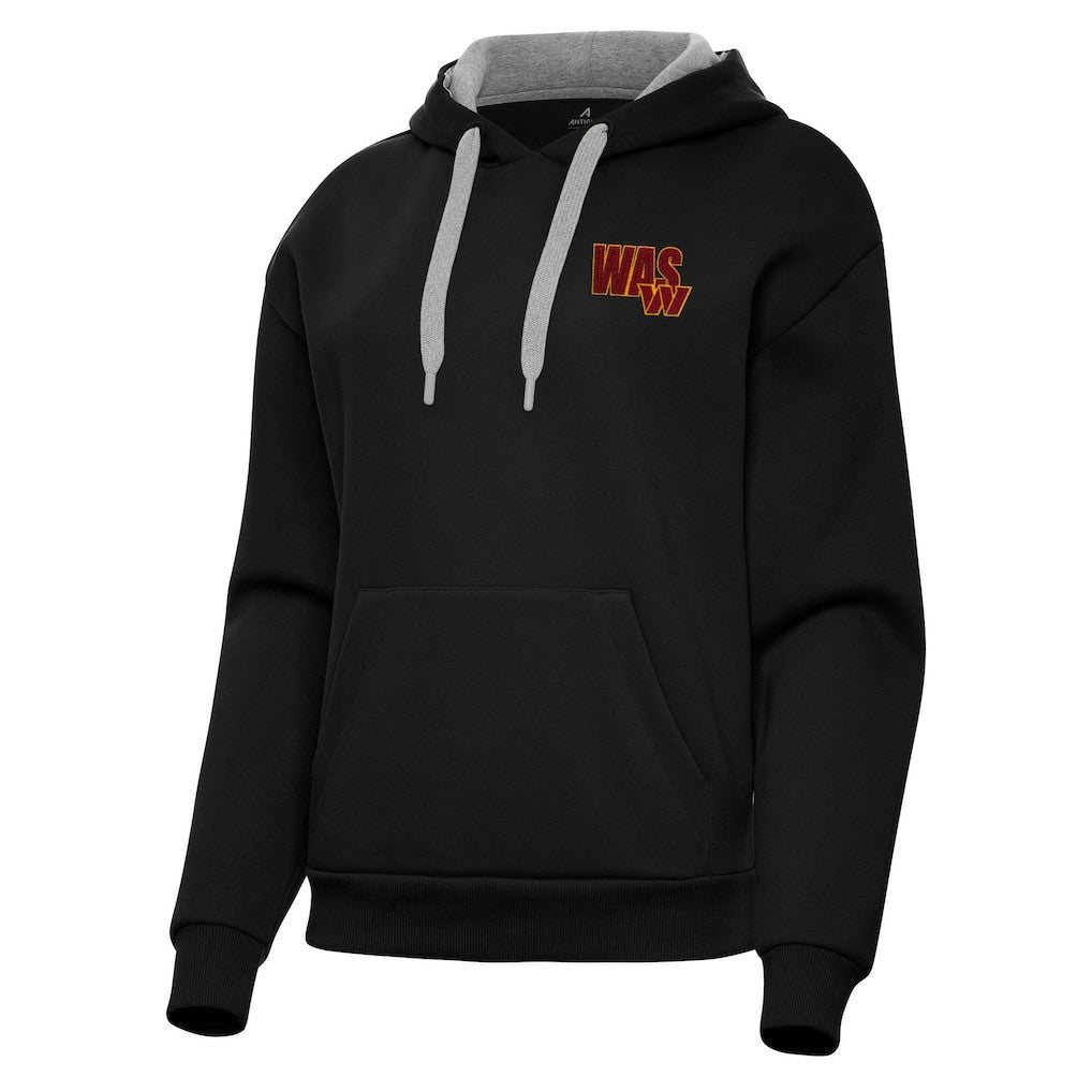 Washington Commanders Antigua Women's Victory Pullover Hoodie - Black Hoodies