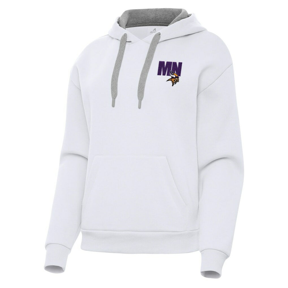 Minnesota Vikings Antigua Women's Victory Pullover Hoodie - White Hoodies