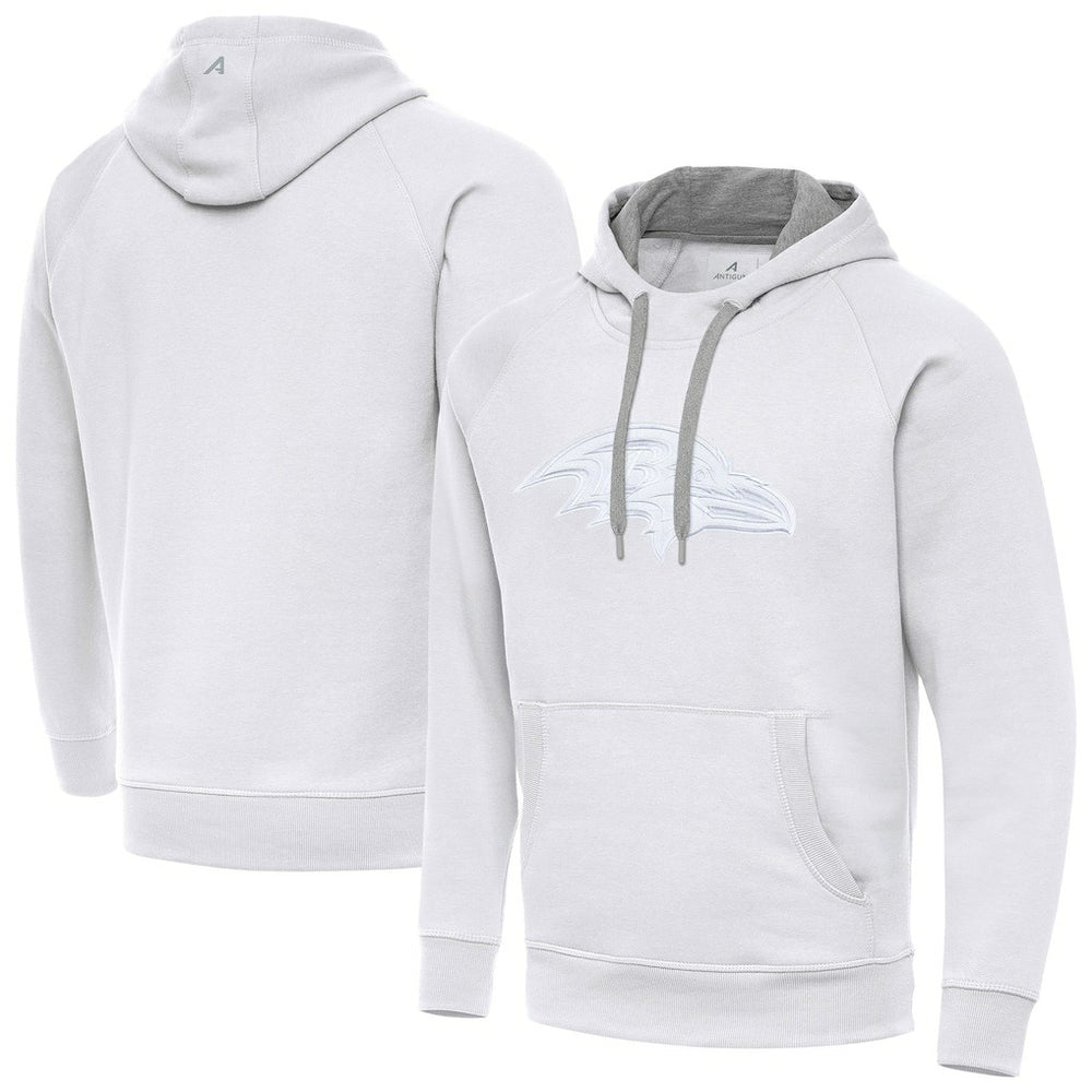 Baltimore Ravens Antigua Victory Pullover Hoodie - White Hoodies